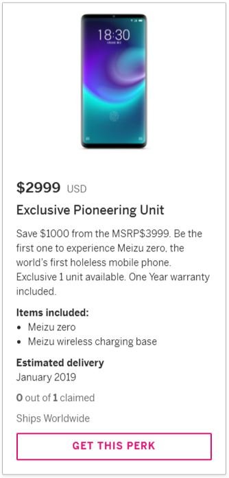 Высокая цена технологий: рекомендованная розничная цена Meizu Zero, первого в мире смартфона без отверстий, составила $2000