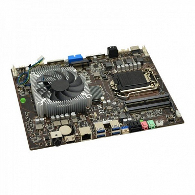 Системная плата с распаянной GeForce GTX 1050 Ti. Zeal-All ZA-SK1050 рассчитана на старые CPU Intel