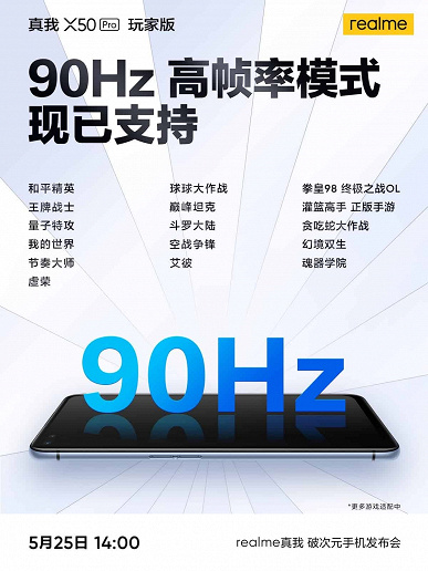 Realme X50 Pro Player Edition получил заметно улучшенный экран