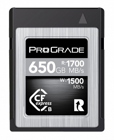 Компания ProGrade Digital представила карты памяти CFexpress Type B, развивающие скорость передачи данных 1700 МБ/с