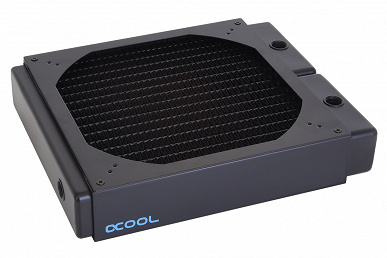 На радиатор Alphacool NexXxoS ST30 Full Copper 560mm V.2 можно поставить восемь 140-миллиметровых вентиляторов