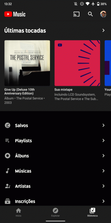YouTube Music стал удобнее. Тестируется функция «недавние действия»
