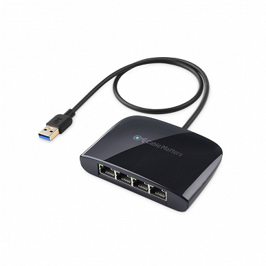 Cable Matters совмещает в одном устройстве адаптер Ethernet-USB и коммутатор Gigabit Ethernet
