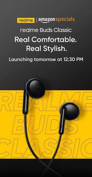 Доступные наушники Realme Buds Classic получили большие динамики