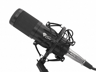 Микрофон Genesis Radium 300 XLR комплектуется настольной стойкой и другими принадлежностями