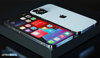 Качественные фоторендеры iPhone 12S Pro с уменьшенной чёлкой