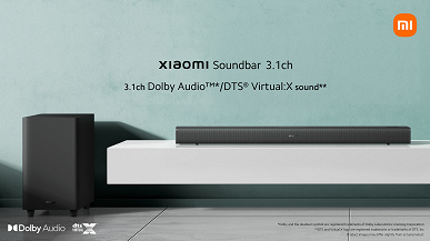 430 Вт, NFC, беспрводной сабвуфер, Dolby Audio и DTS Virtual X. Представлена звуковая панель Xiaomi Soundbar 3.1ch