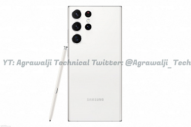 Samsung Galaxy S22 Ultra с островной камерой и стилусом S Pen показали на новых рендерах