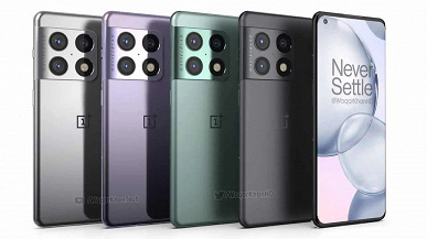 OnePlus 10 Pro in four colors showed on high-quality renders and video