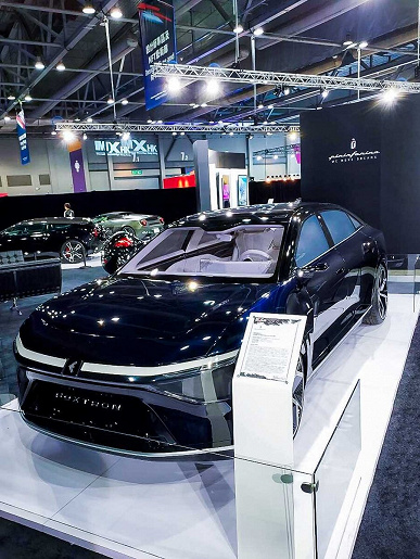 Power 750 HP  and a cruising range of 750 km.  Foxconn unveils its flagship Foxtron Model E sedan, which can compete with Tesla's Model S