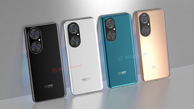 Huawei P50 в разных цветах на огромных неофициальных рендерах разрешением 4К и в концептуальном видеоролике