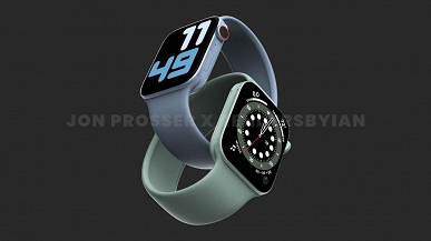 Так будут выглядеть новые умные часы Apple. Опубликованы качественные рендеры Apple Watch Series 7 в разных цветах