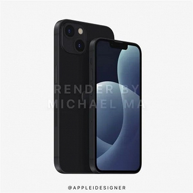 iPhone 13, iPhone 13 Pro and iPhone 13 mini in nine different colors showed on high-quality images