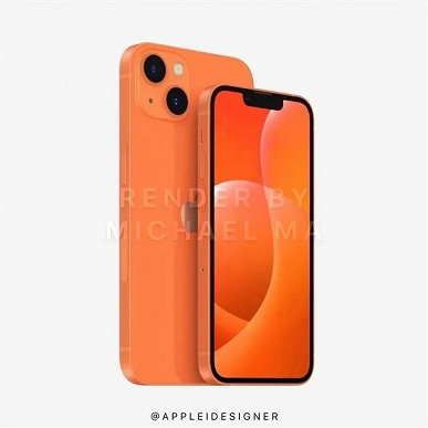 iPhone 13, iPhone 13 Pro and iPhone 13 mini in nine different colors showed on high-quality images