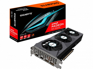 Представлена Gigabyte Radeon RX 6600 EAGLE 8G с мощной системой охлаждения