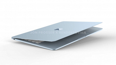 New generation MacBook Air with bangs shown in renders.  He will receive a powerful M2 platform and MagSafe