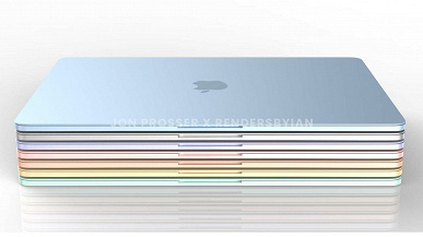 New generation MacBook Air with bangs shown in renders.  He will receive a powerful M2 platform and MagSafe