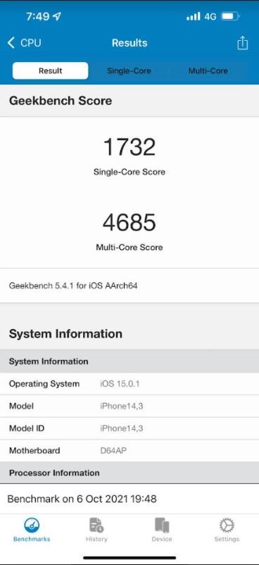 Apple A15 Bionic способна конкурировать со Snapdragon 888 даже при отключении части ядер