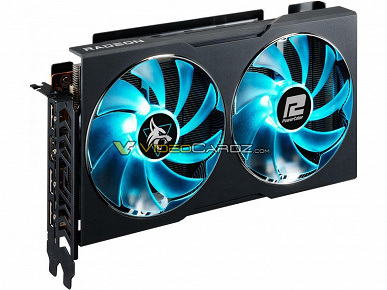 The cheapest AMD graphics card of the current generation.  Many Radeon RX 6600 poses in images