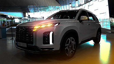 The largest Hyundai crossover: the snow-white Hyundai Palisade 2022 in the first photos resembles the new Tucson