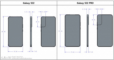 The Samsung Galaxy S22 and Galaxy S22 Plus will indeed be smaller than the current generation models.  All Galaxy S22 showed on CAD-renders