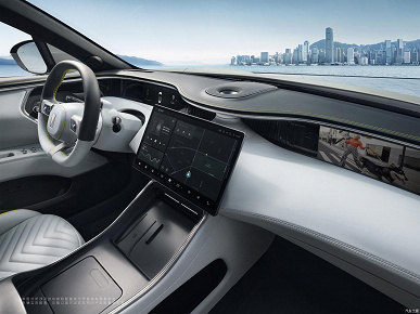 578 hp, acceleration to 100 km / h in 3 s, 13 cameras, 3 screens, wireless charging and 14 speakers. Avatr 11 electric car interior images published - the fruit of cooperation between Changan, CATL and Huawei