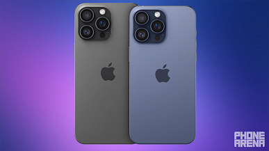 Примерно так будут выглядеть выросшие в размерах iPhone 16 Pro Max и iPhone 16 Pro на фоне текущих моделей. Авторы Phone Arena создали свои рендеры