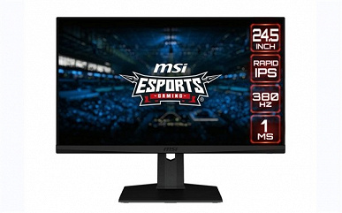 Представлен игровой монитор MSI G253PF: кадровая частота 380 Гц, поддержка Adaptive Sync и G-Sync