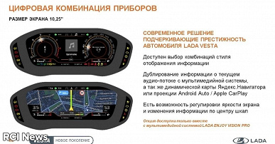 Что показывает топовая Lada Vesta NG на втором экране. Он есть только у старшей версии