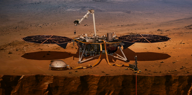 Космический аппарат InSight для изучения сейсмической активности Марса успешно приземлился на планету