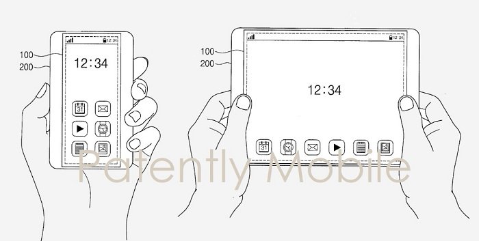 Samsung патентует смартфон с растягивающимся дисплеем, трансформируемый в планшет