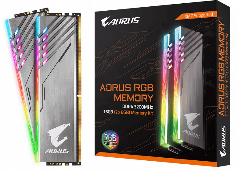 В комплекте Gigabyte Aorus RGB DDR4-3200 объемом 16 ГБ теперь все модули — настоящие