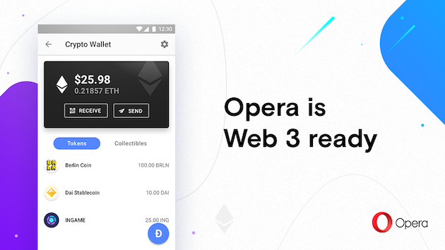 Opera представила блокчейн-браузер с крипто-кошельком