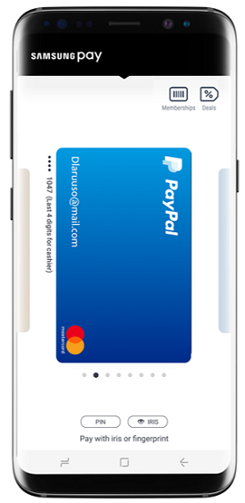 PayPal теперь можно использовать в Samsung Pay