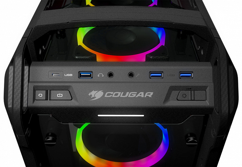 На панели ввода-вывода компьютерного корпуса Cougar Panzer Evo RGB есть разъем USB-C