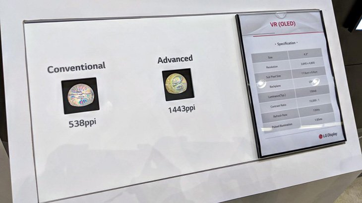 LG Display и Google представили экран для гарнитур VR диагональю 4,3 дюйма разрешением 4800 x 3840 пикселей