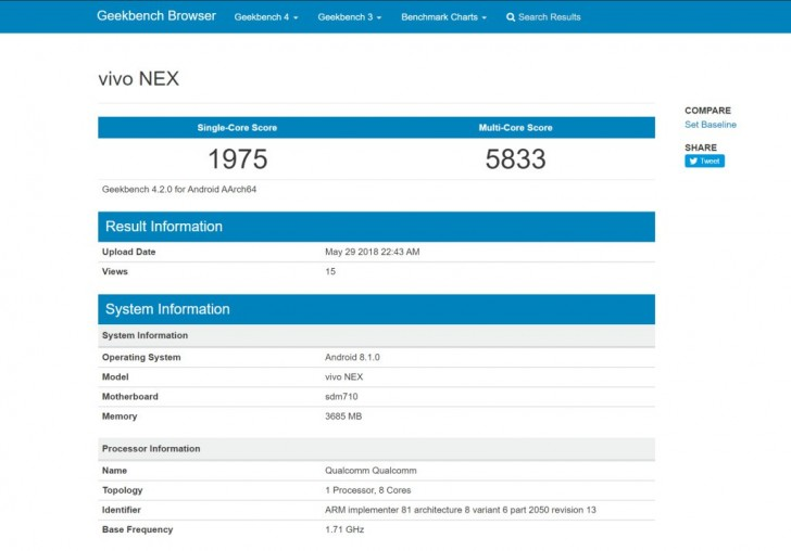 Смартфон Vivo Nex получит Snapdragon 710, а Vivo Nex S — Snapdragon 845 и поддержку Quick Charge 4+