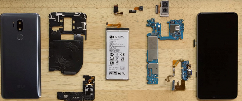 Специалисты iFixit поставили LG G7 ThinQ вдвое меньше баллов за ремонтопригодность, чем LG G5