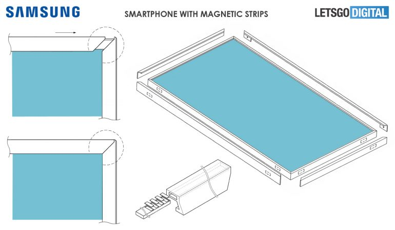 Samsung запатентовала съемные магнитные рамки дисплея