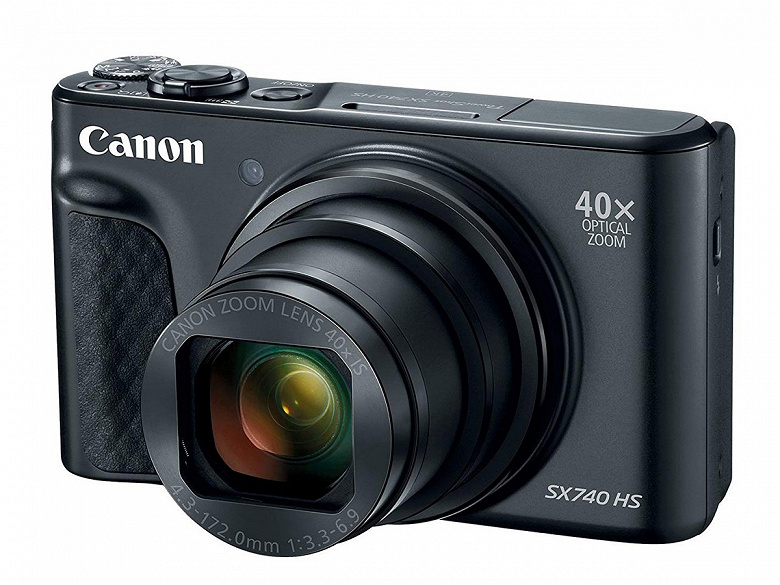 Камера Canon PowerShot SX740 HS оснащена объективом с 40-кратным зумом