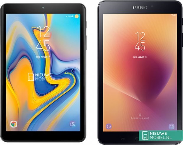 Изображения планшета Samsung Galaxy Tab A 8.0 (2018) указывают на наличие закруглённого защитного стекла