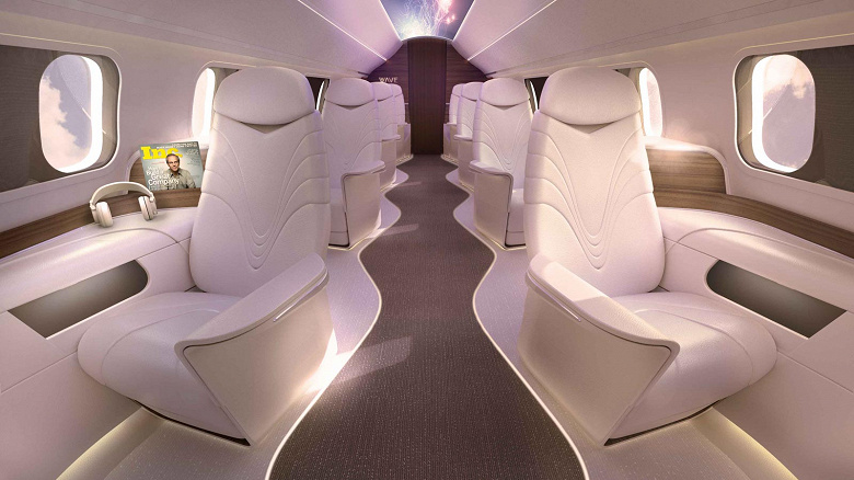 Aura анонсирует коммерческие полеты на самолетах с экранами OLED в иллюминаторах и на потолке
