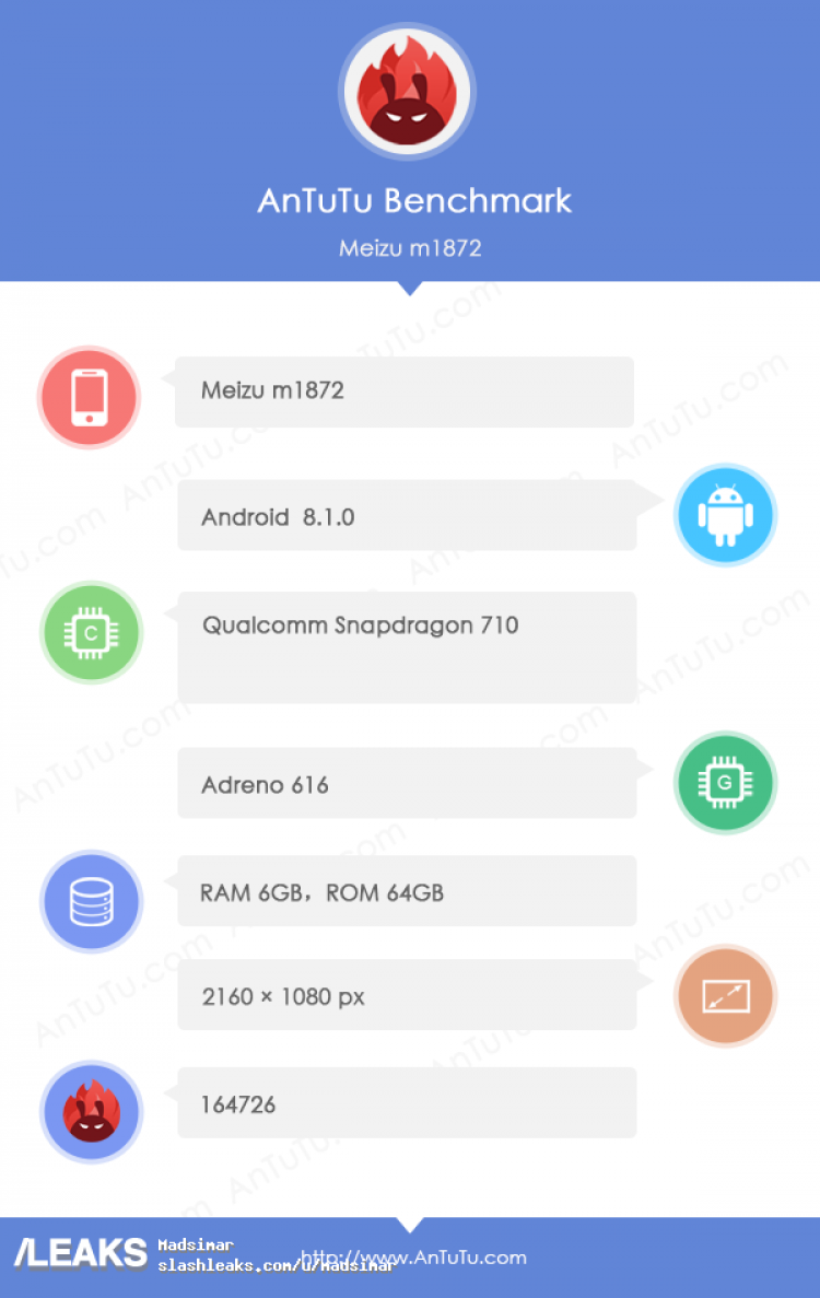 Смартфон Meizu 16X замечен в тесте AnTuTu