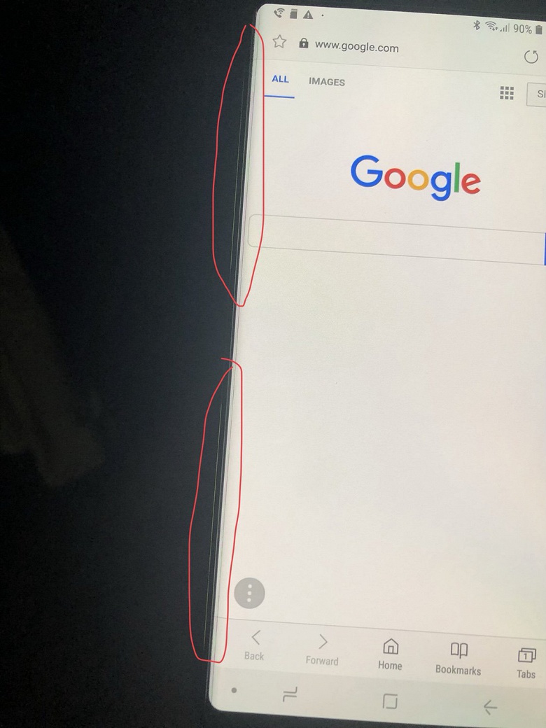 Samsung назвала пропускание света в Galaxy Note9 особенностью, а не дефектом