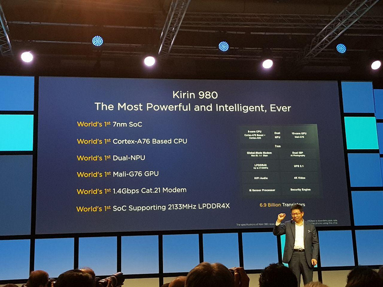 Представлена Huawei Kirin 980 — первая семинанометровая однокристальная система