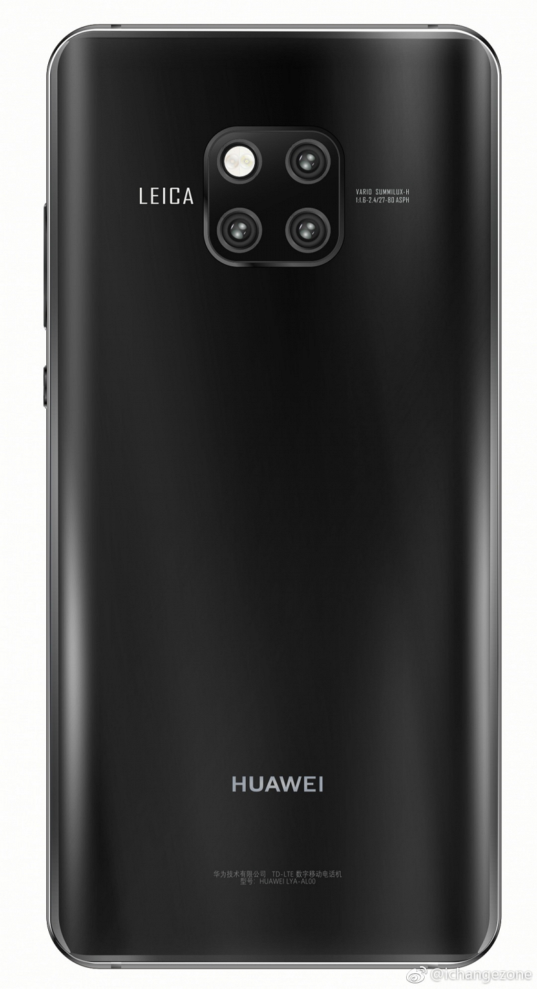 Флагманський камерофон Huawei Mate 20 Pro красується на якісних рендера