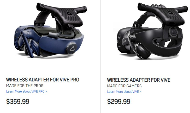 Беспроводной адаптер для гарнитуры Vive VR Pro доступен по цене $360