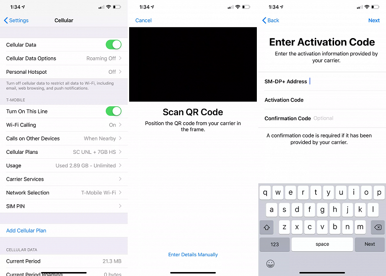 Бета-версия iOS 12.1 активирует встроенную SIM-карту в iPhone XS, но не все операторы пока готовы