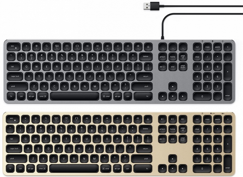Satechi выпустила проводную и беспроводную алюминиевые клавиатуры для iMac и iMac Pro