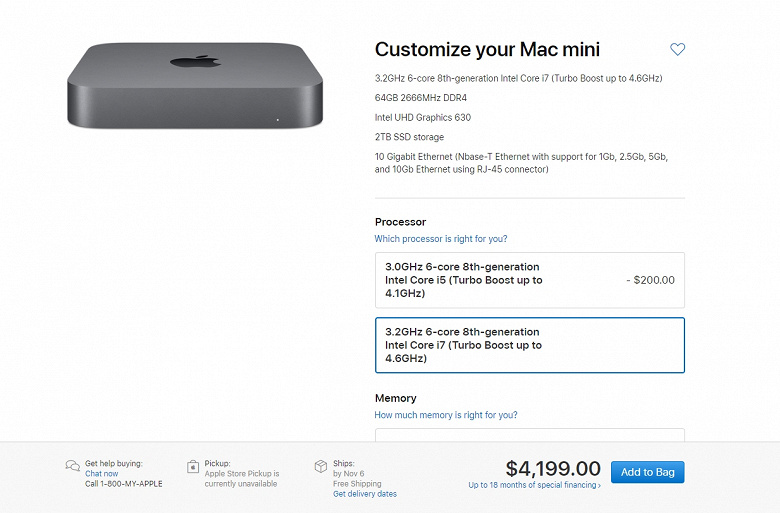 Топовый мини-ПК Apple Mac mini нового поколения стоит 4200 долларов